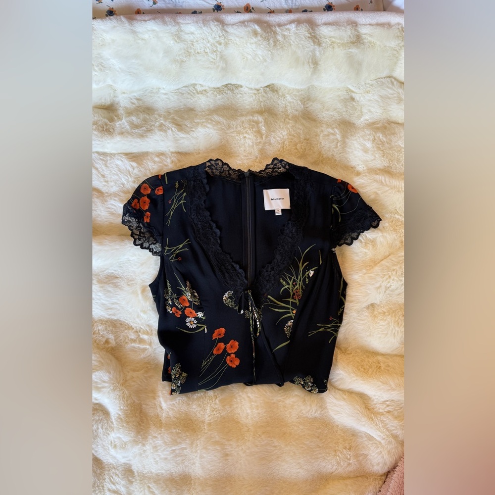 Reformation Tiffie Dress In Floral, brand new without tags, never worn, no flaws - Picture 14 of 16
